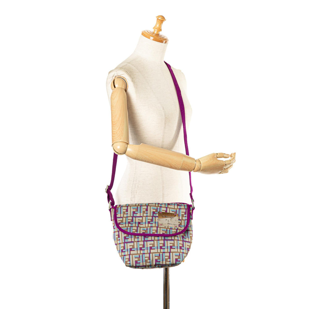 Fendi Multicolor Zucca Nylon Crossbody (SHG-5MQTj2)