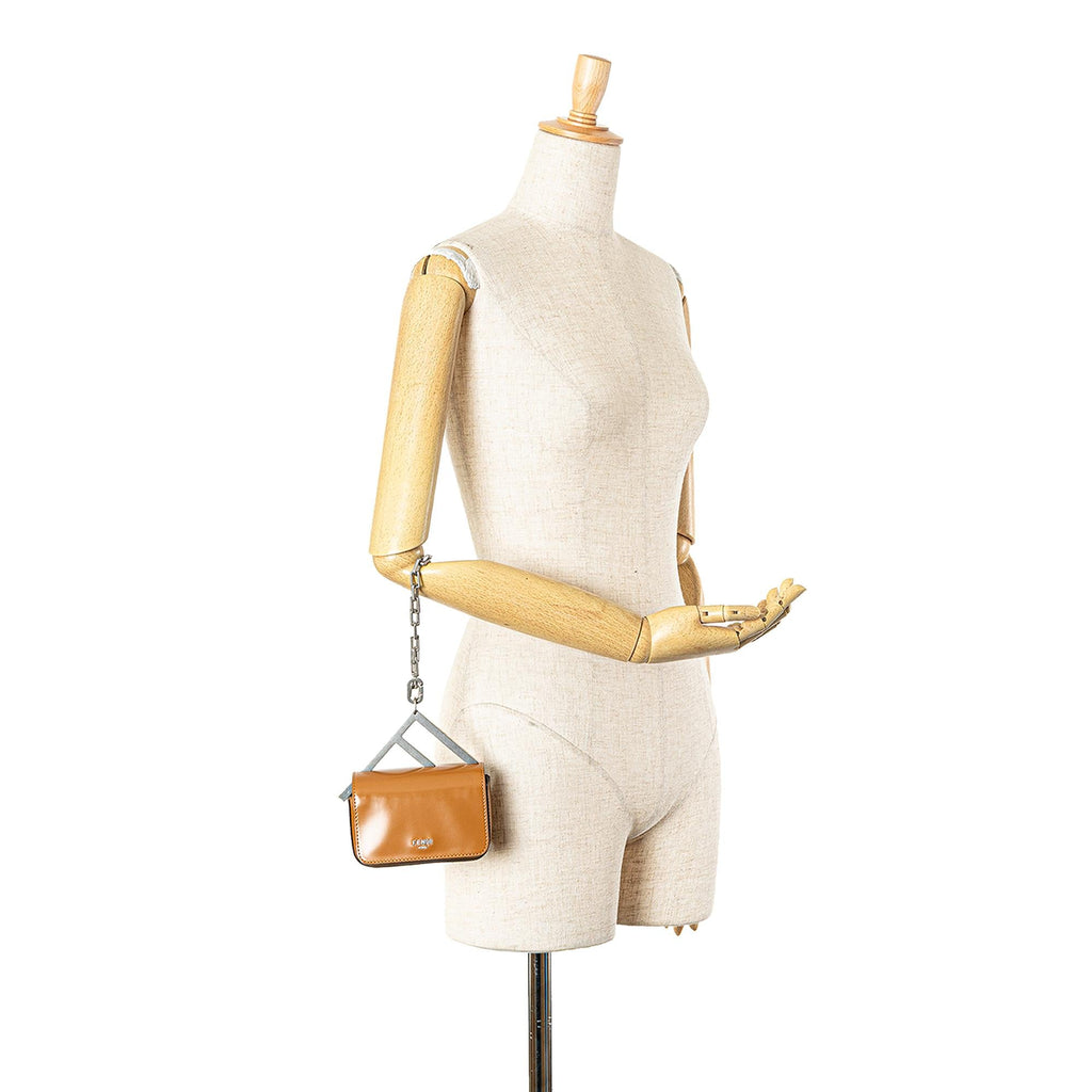 Fendi Nano Bag F Glossy Calfskin Handbag