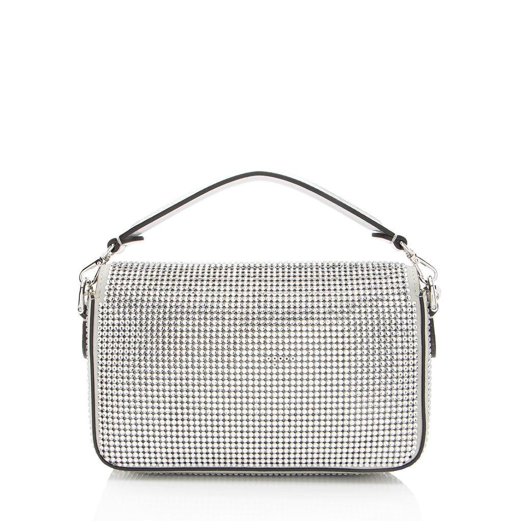 Fendi Nubuck Crystal Mini Baguette (SHF-euHxV9)