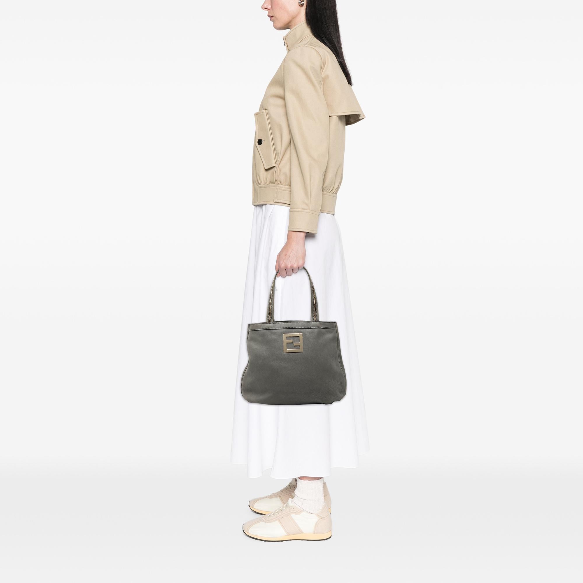 Fendi Nubuck FF Chains Tote