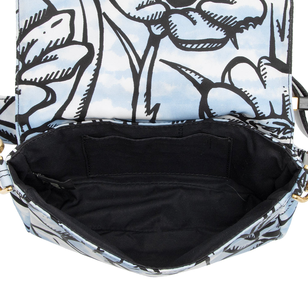 Fendi Nylon Floral Cloudy Porter Baguette Mini Phone Pouch (SHF-BE23Wb)