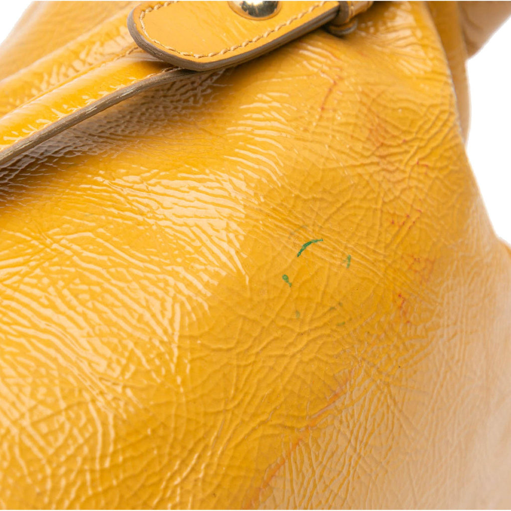 Fendi Patent Leather Push Lock Satchel