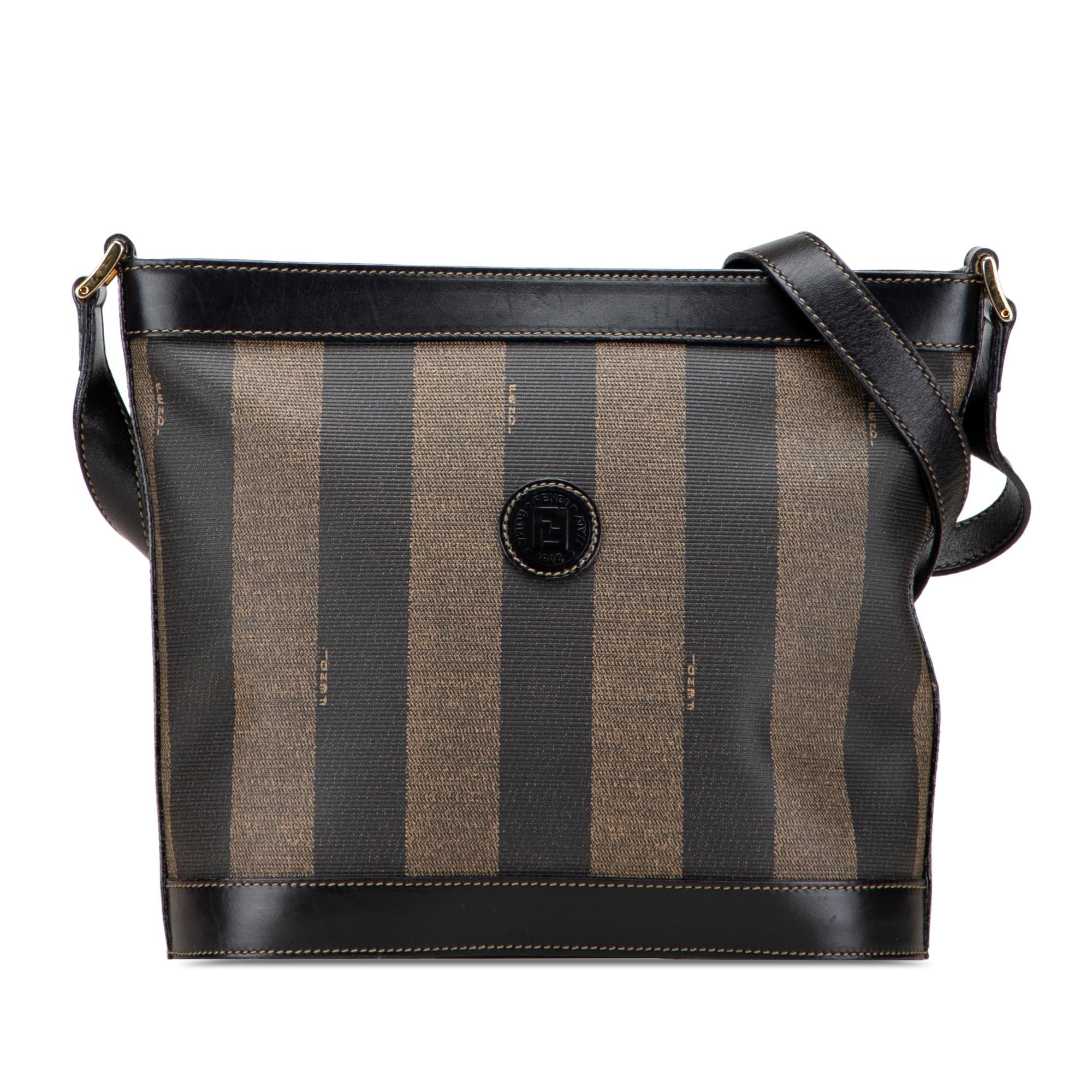 Fendi Pequin Coated Canvas Crossbody