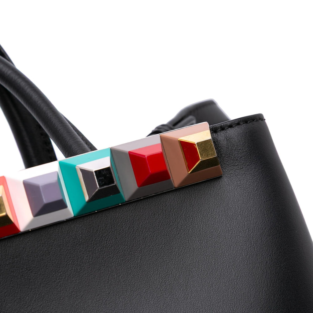 Fendi Petite Studded Leather 2Jours Satchel