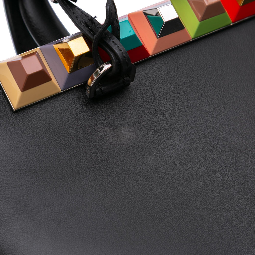 Fendi Petite Studded Leather 2Jours Satchel