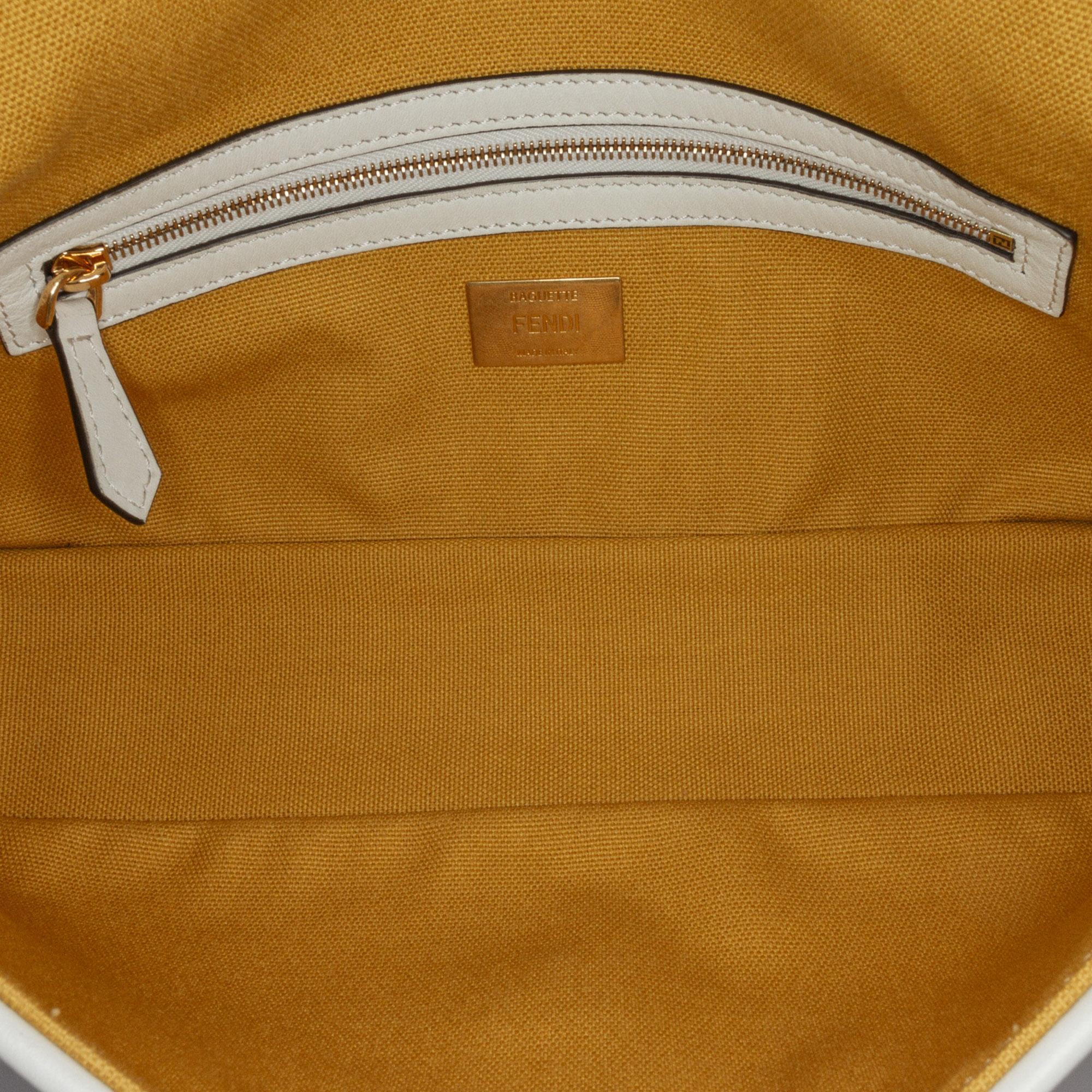 Fendi Sarah Coleman FF Canvas Fisheye  Baguette Satchel (SHG-jIeRtT)