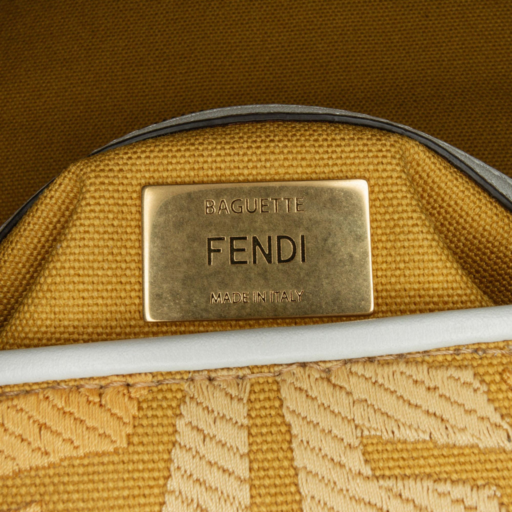 Fendi Sarah Coleman FF Canvas Fisheye  Baguette Satchel (SHG-jIeRtT)