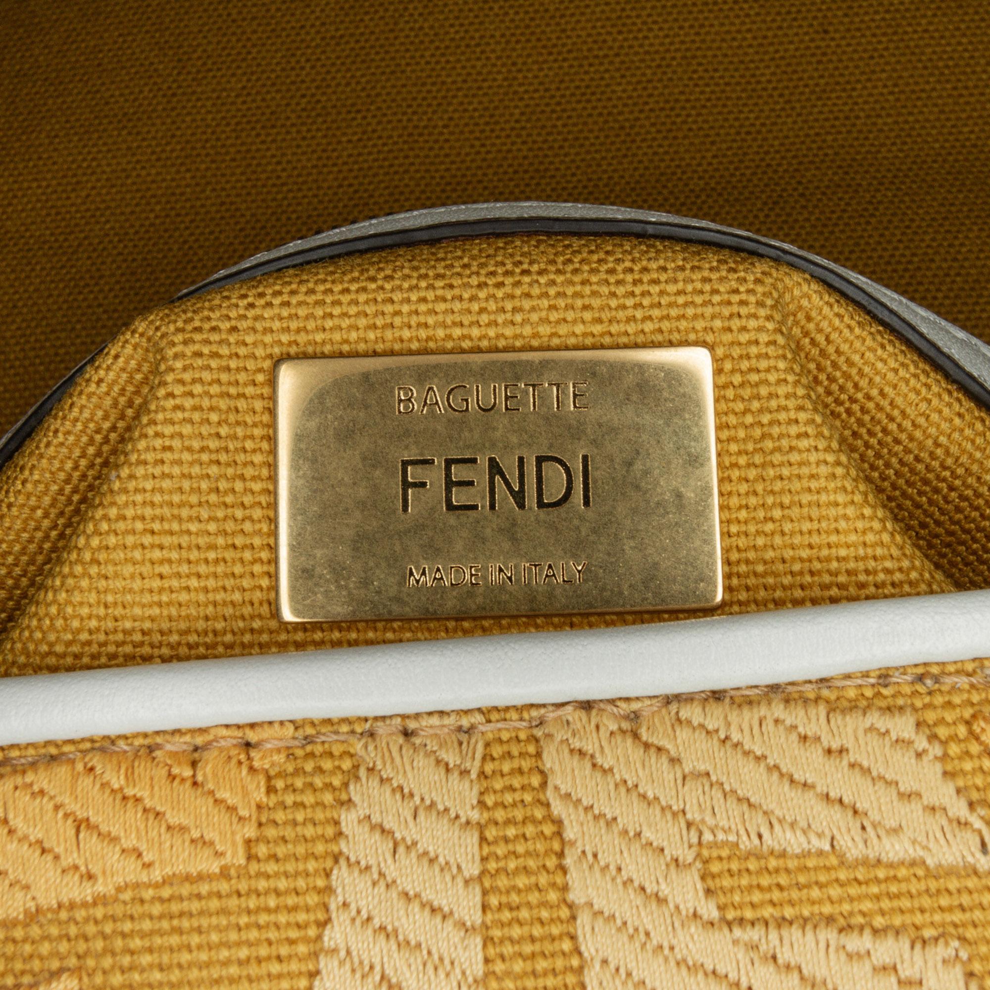 Fendi Sarah Coleman FF Canvas Fisheye  Baguette Satchel (SHG-jIeRtT)