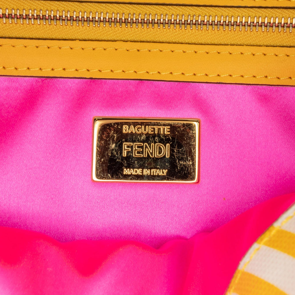 Fendi Sarah Coleman Zucca Coated Canvas 1997 Vertigo Baguette