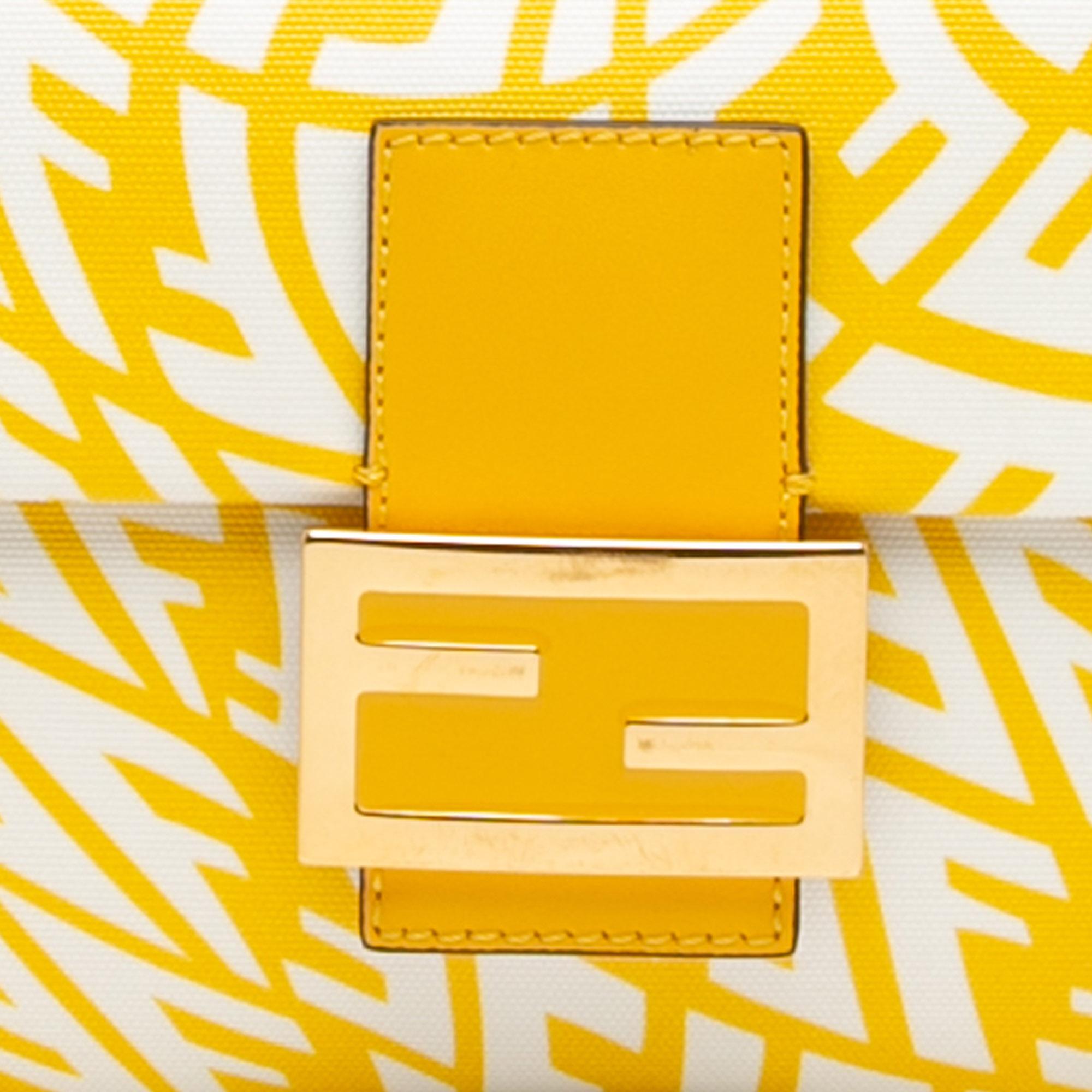 Fendi Sarah Coleman Zucca Coated Canvas 1997 Vertigo Baguette