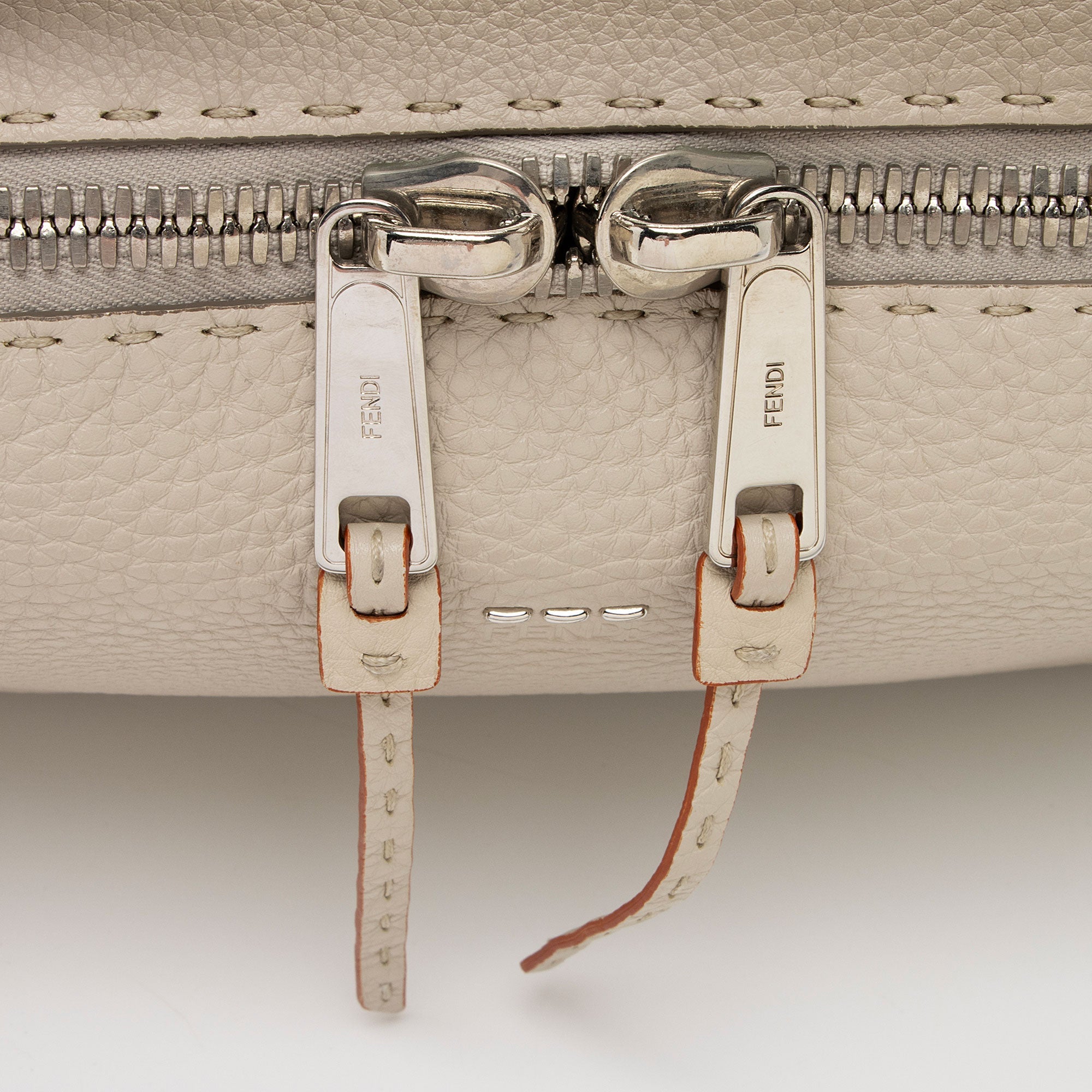 Fendi Selleria Leather Lei Boston Bag