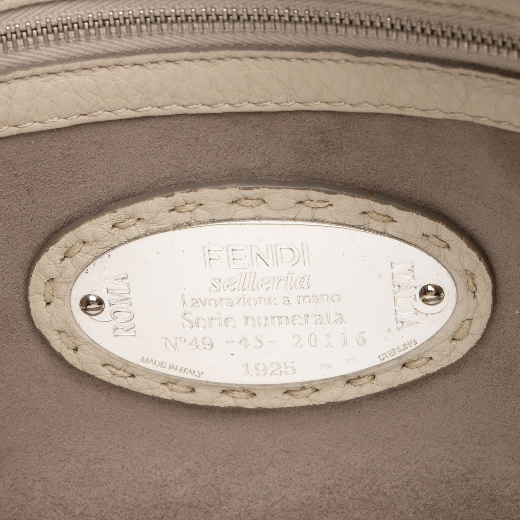 Fendi Selleria Leather Lei Boston Bag