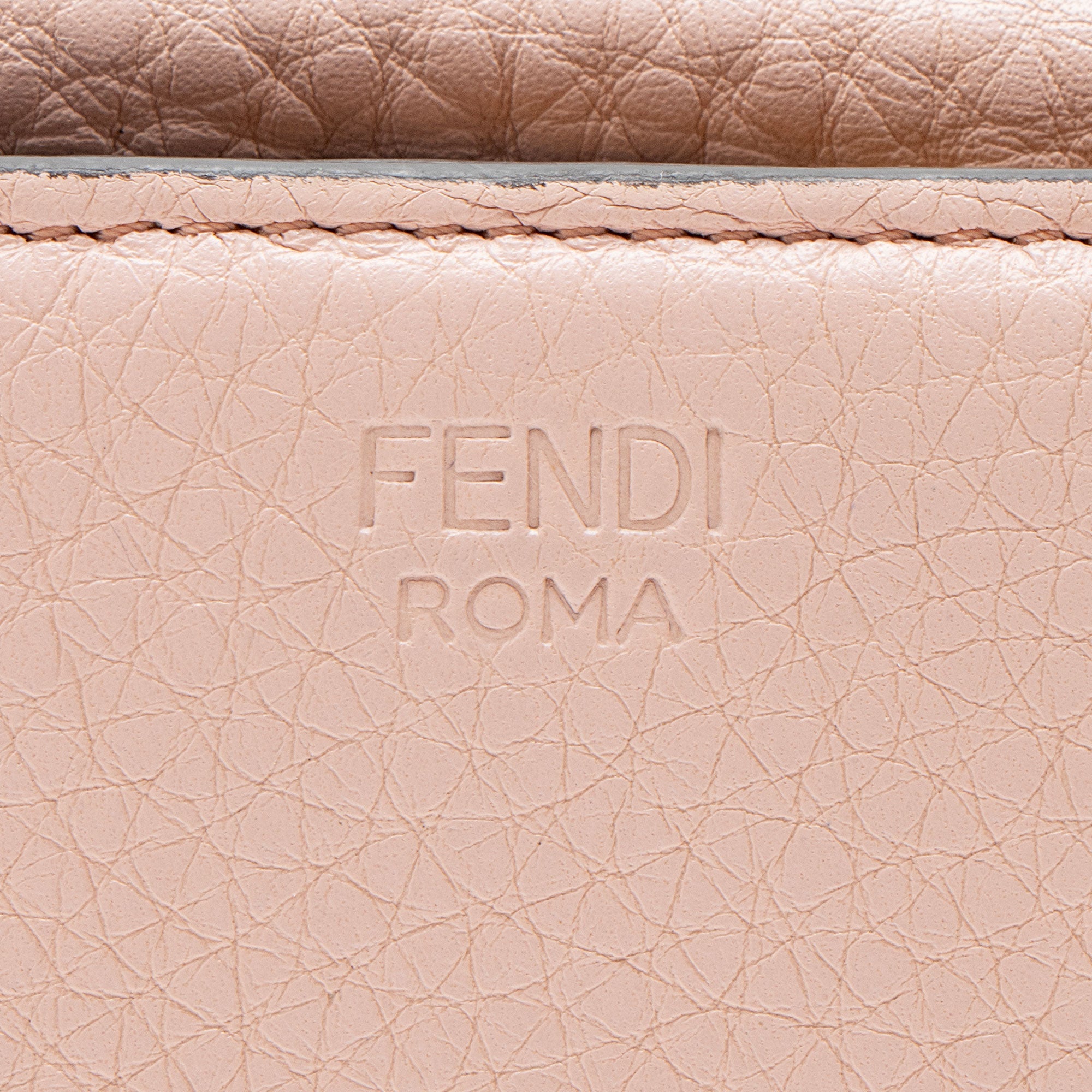 Fendi Selleria Leather Peekaboo Compact Wallet