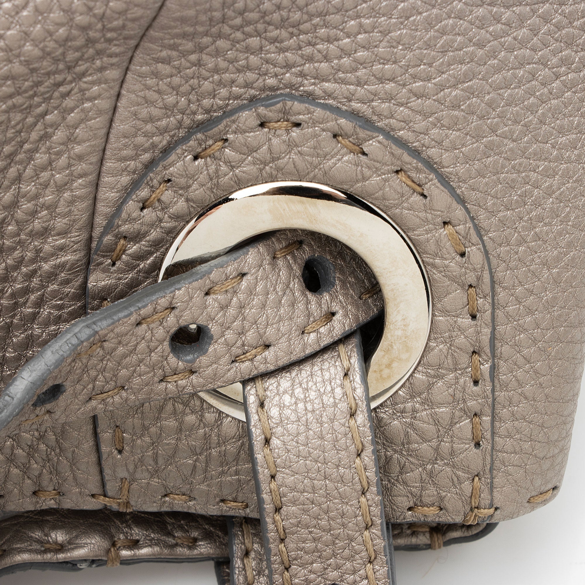 Fendi Selleria Leather Pomodorino Satchel