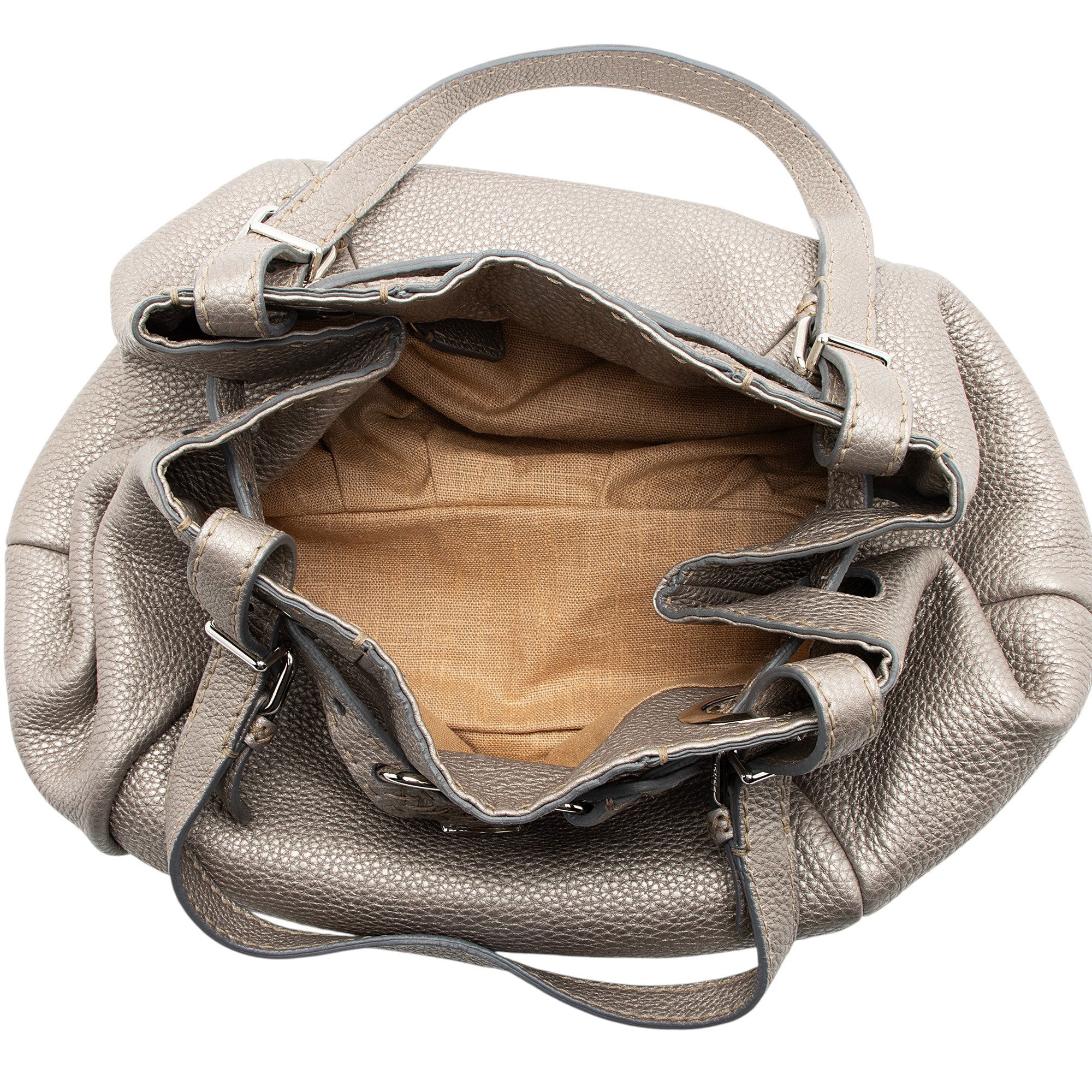 Fendi Selleria Leather Pomodorino Satchel
