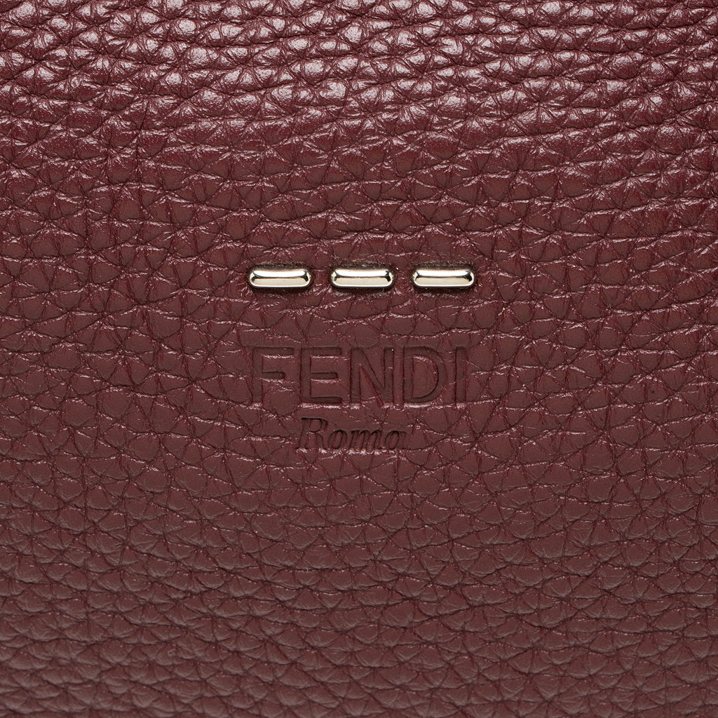 Fendi Selleria Leather Whipstitch Lei Boston Bag