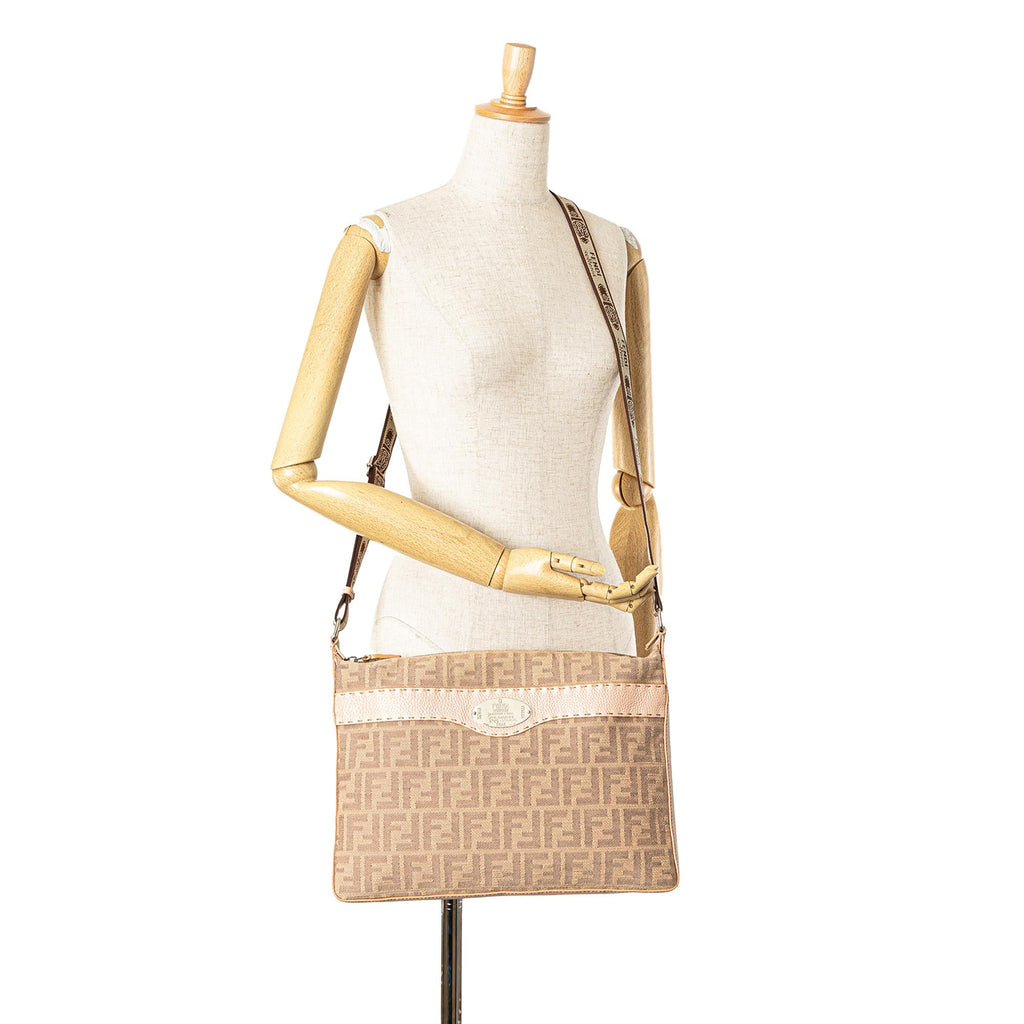 Fendi Selleria Zucca Canvas Crossbody