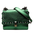 Fendi Small Leather Scalloped Kan I Crossbody
