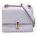 Fendi Small Leather Studded Scalloped Kan I