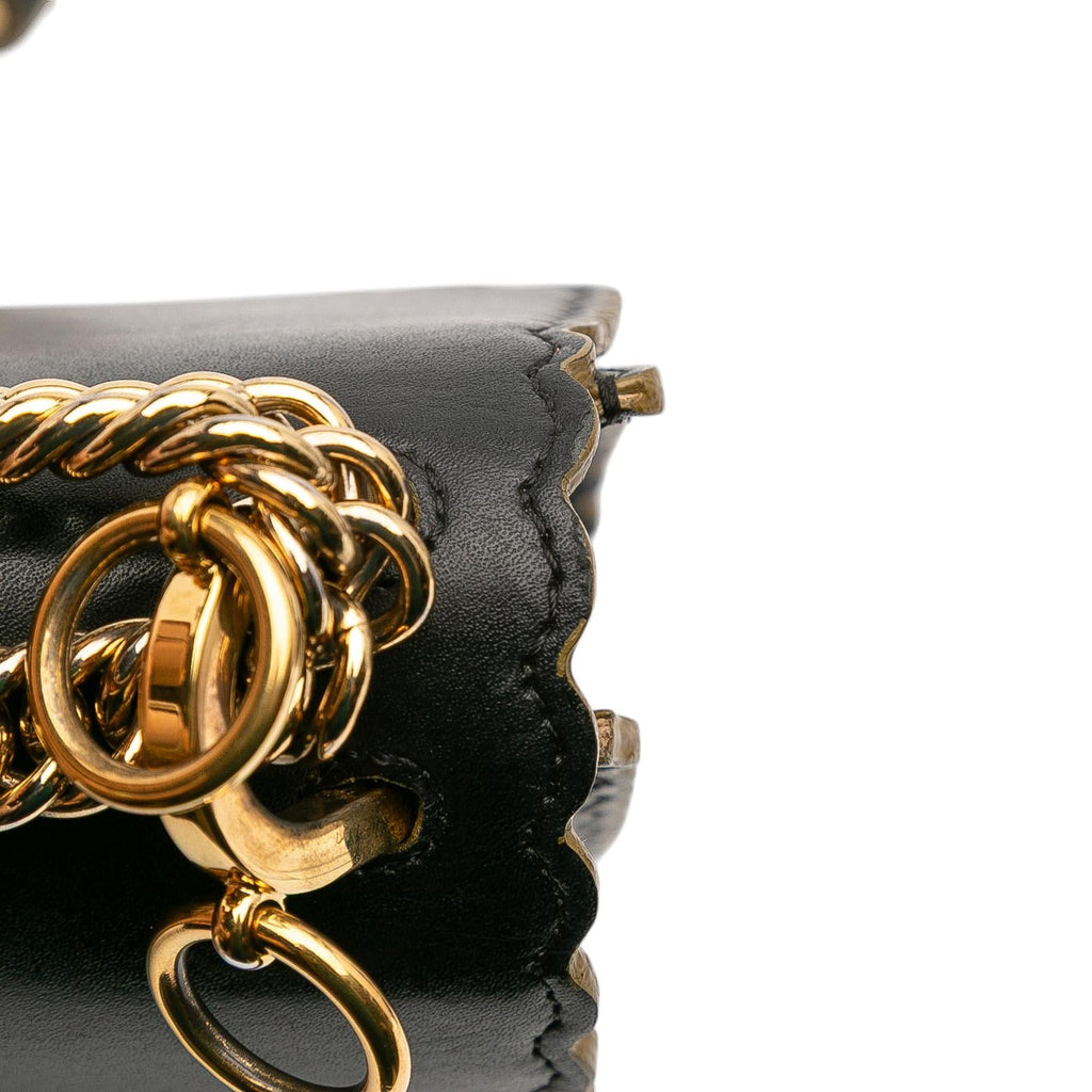 Fendi Small Scalloped Leather Kan I Crossbody