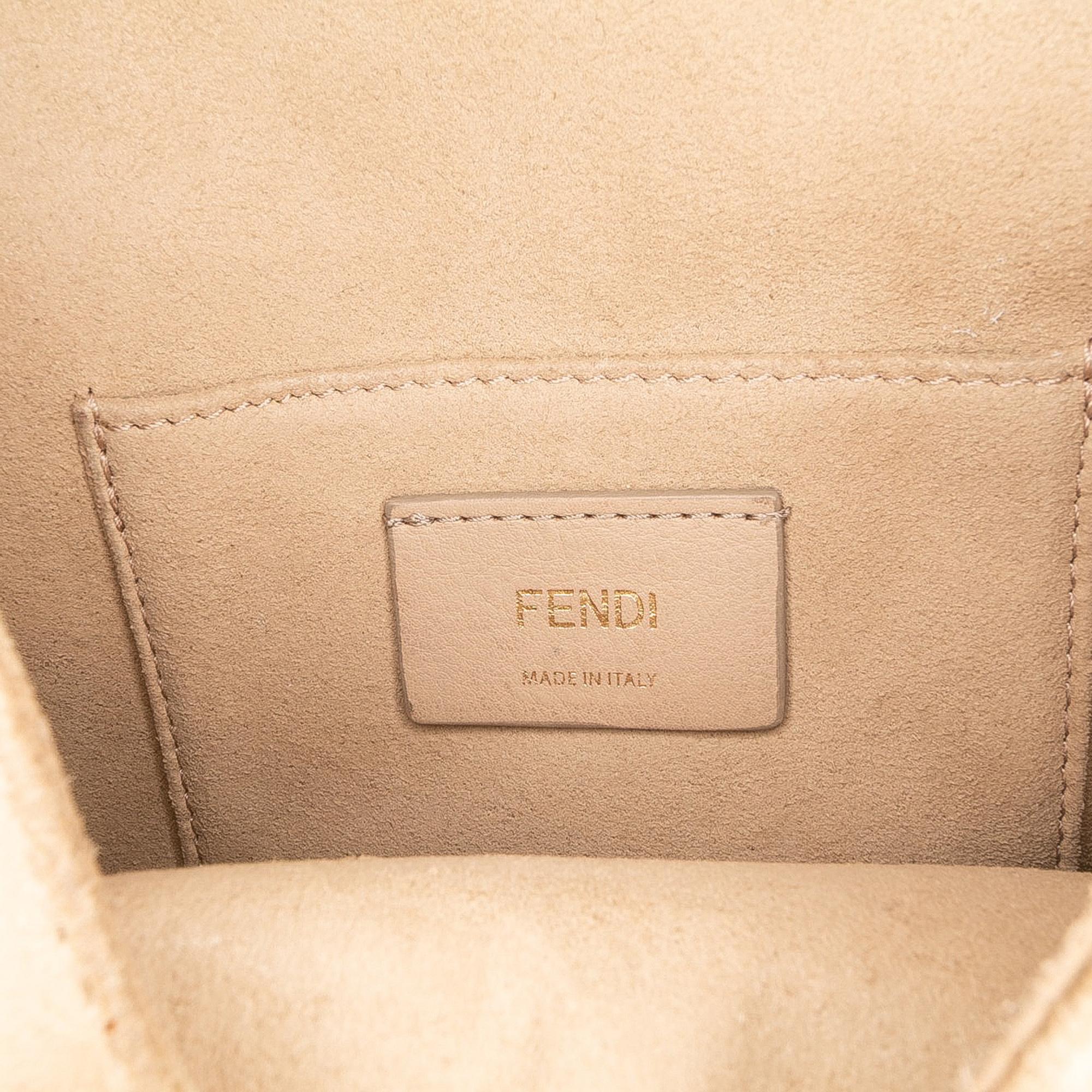 Fendi Small Scalloped Leather Kan I Crossbody
