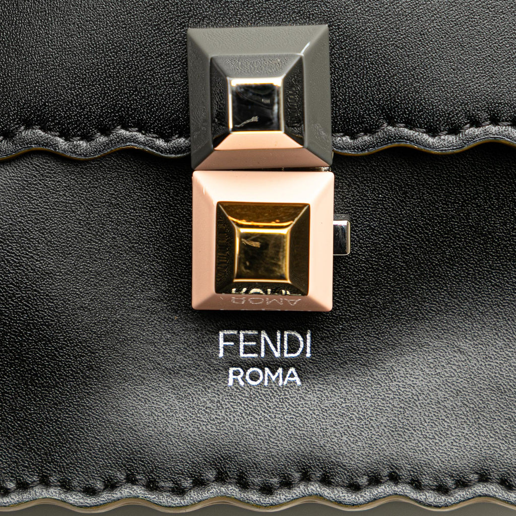 Fendi Small Scalloped Leather Kan I Crossbody