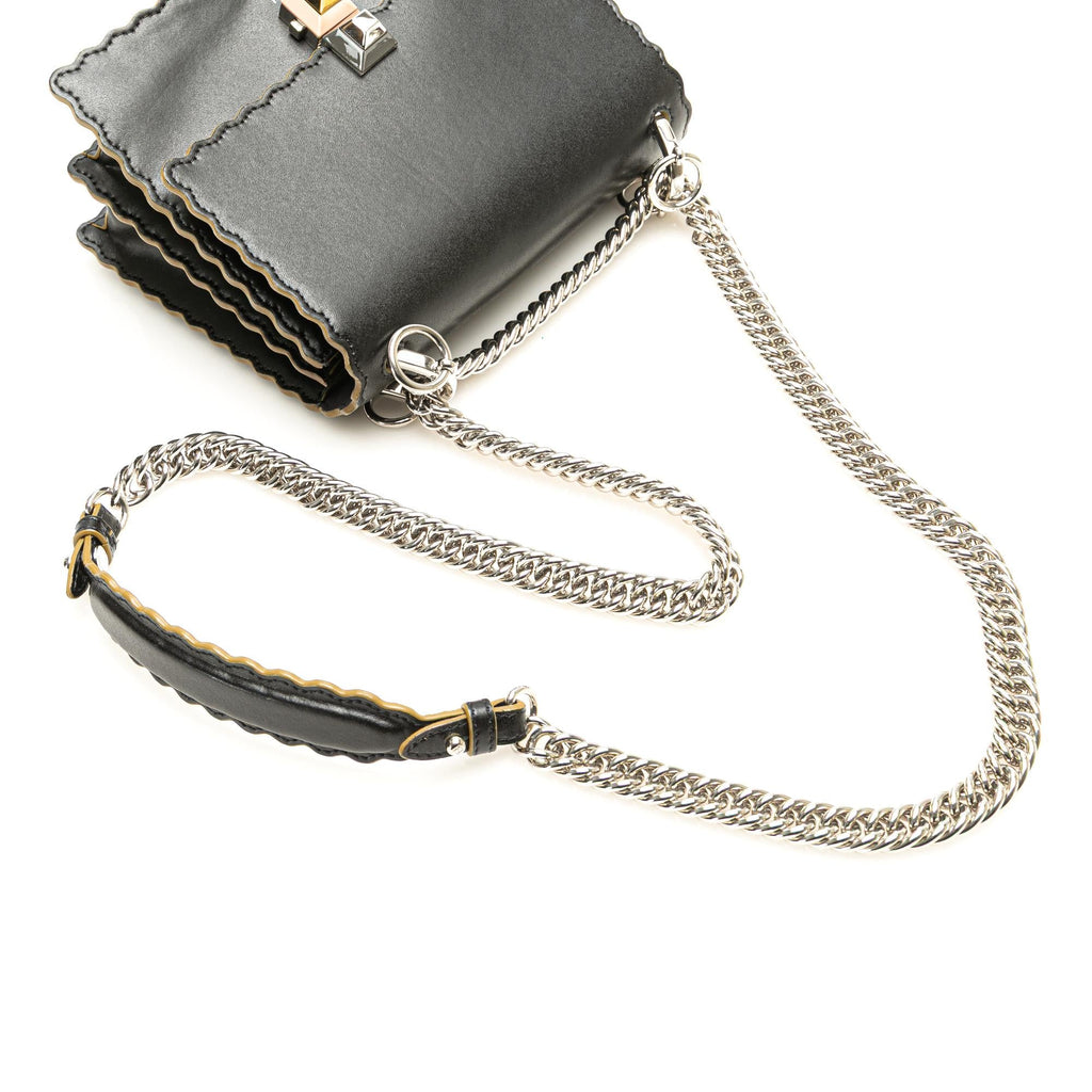 Fendi Small Scalloped Leather Kan I Crossbody