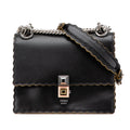 Fendi Small Scalloped Leather Kan I Crossbody