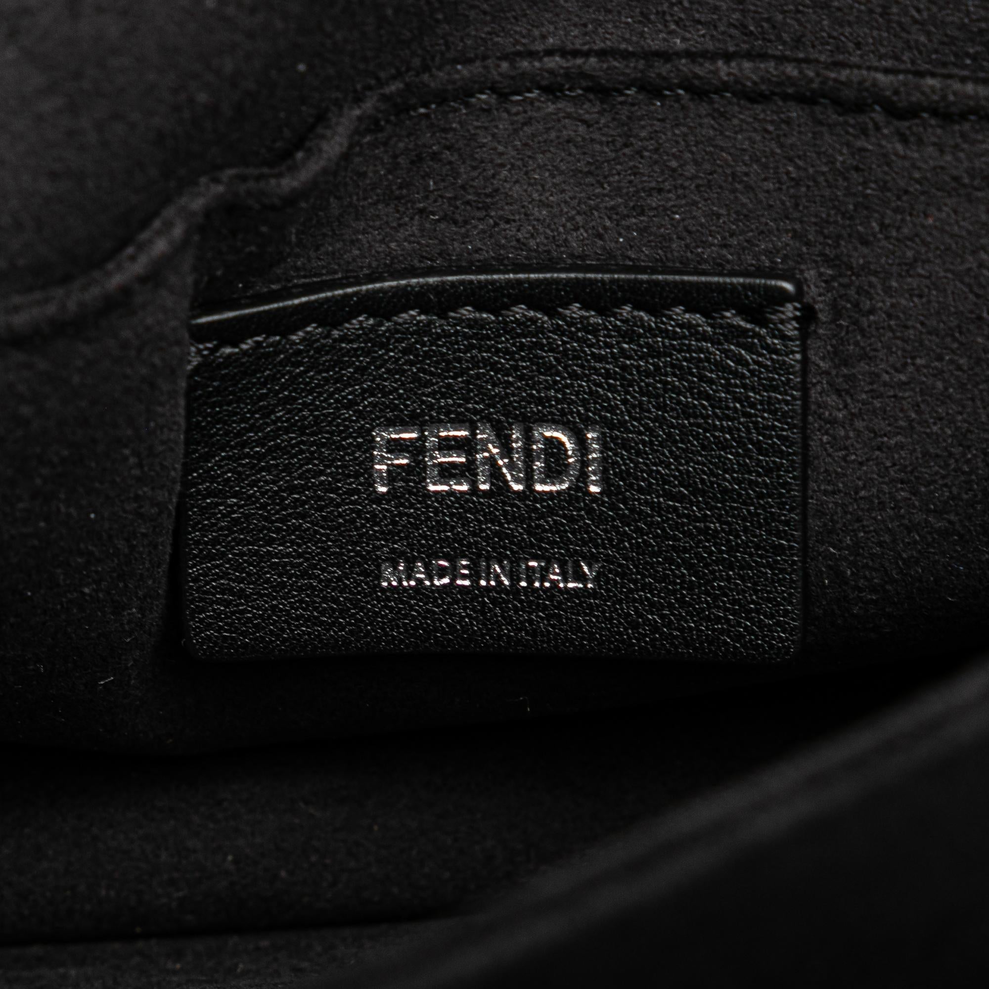 Fendi Small Scalloped Leather Kan I Crossbody