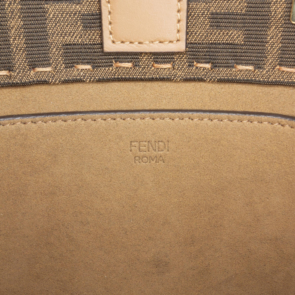 Fendi Small Zucca Canvas Sunshine Shopper Tote