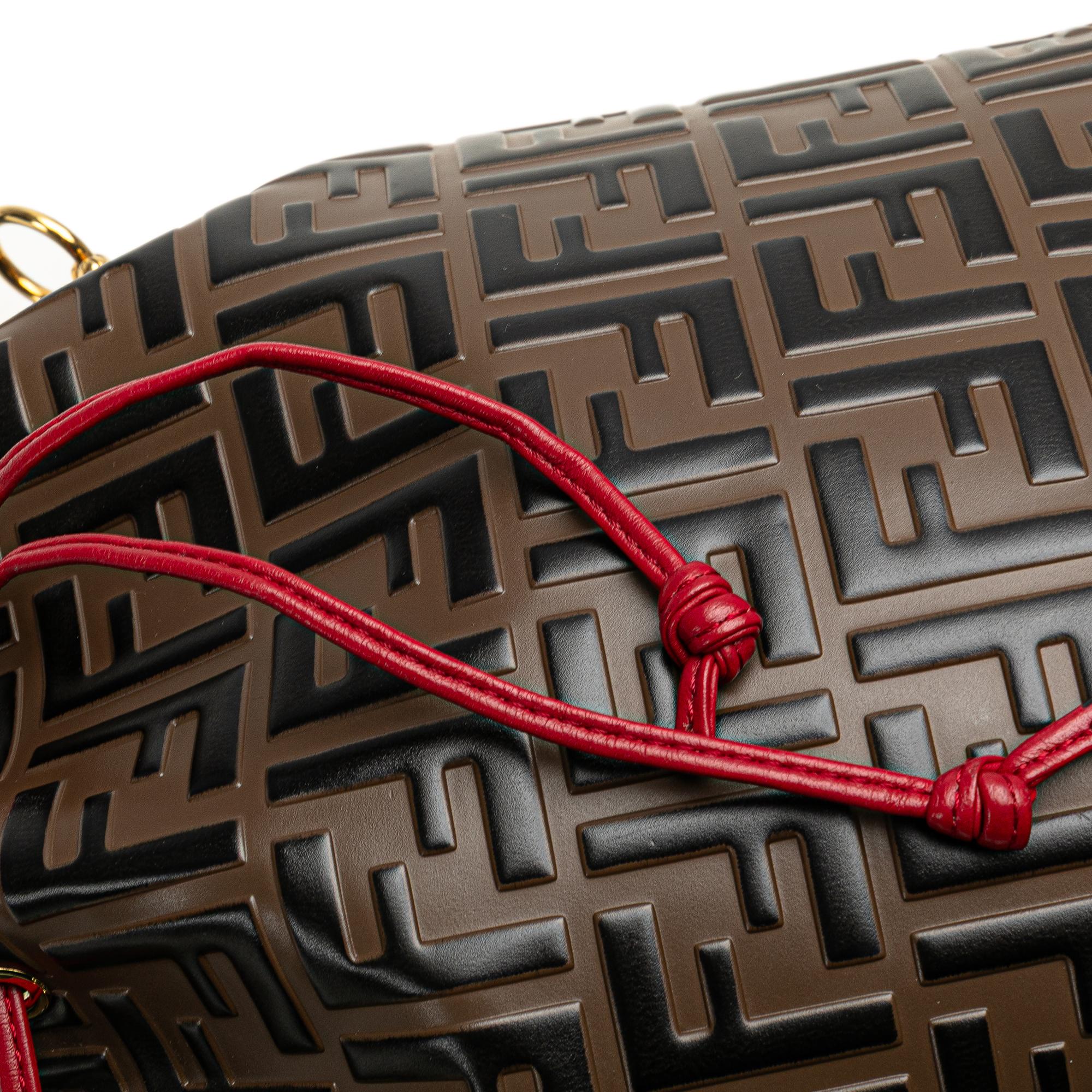 Fendi Small Zucca Embossed Leather Mon Tresor Bucket