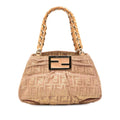 Fendi Small Zucca Metallic Lurex Mia Chain Tote
