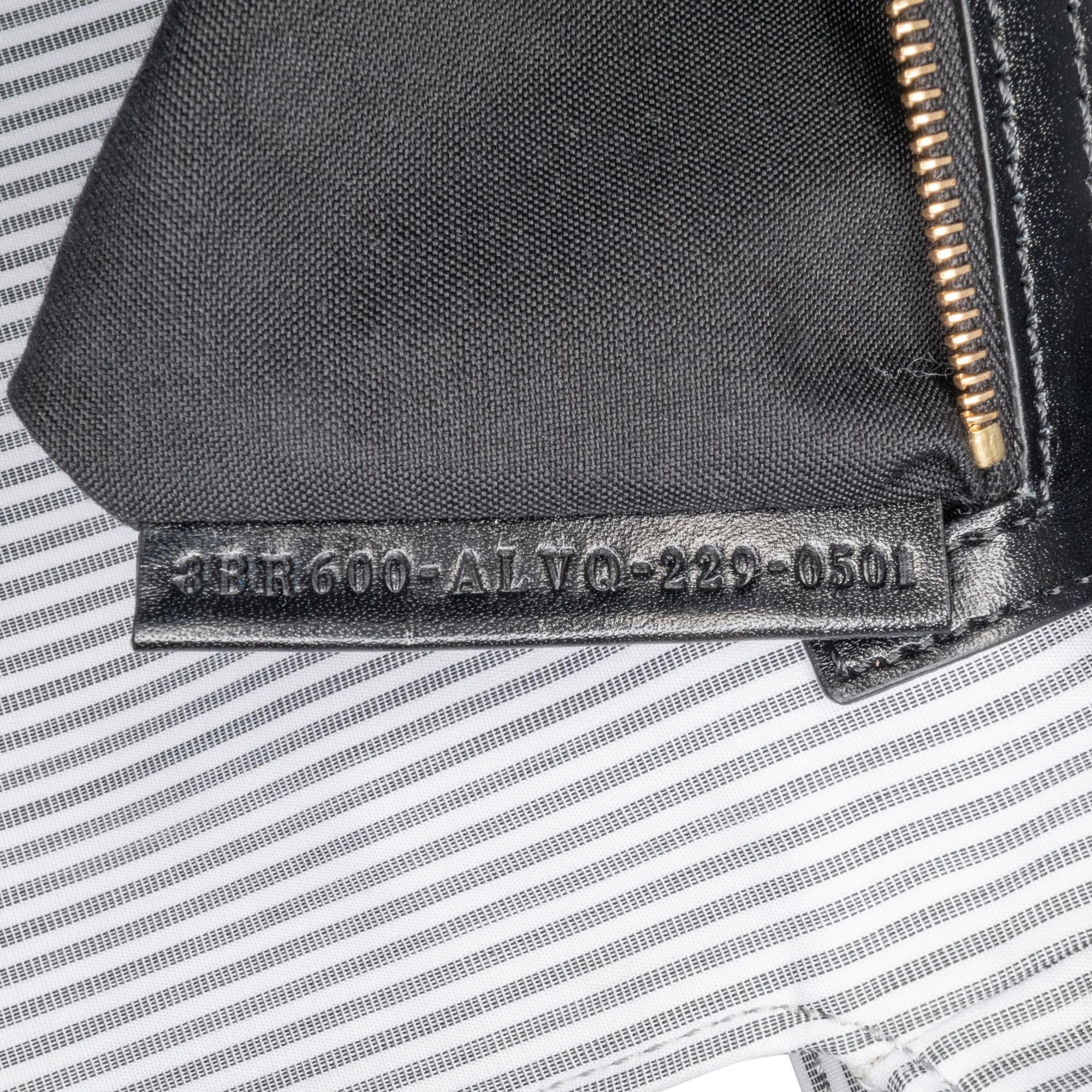 Fendi Striped Jersey Baguette Satchel