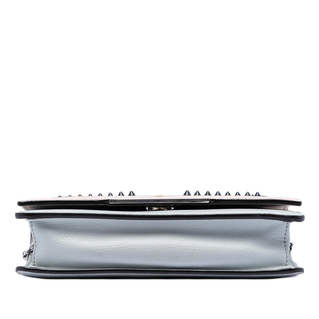 Fendi Studded Leather Monster Eyes Tube Wallet On Chain