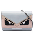 Fendi Studded Leather Monster Eyes Tube Wallet On Chain
