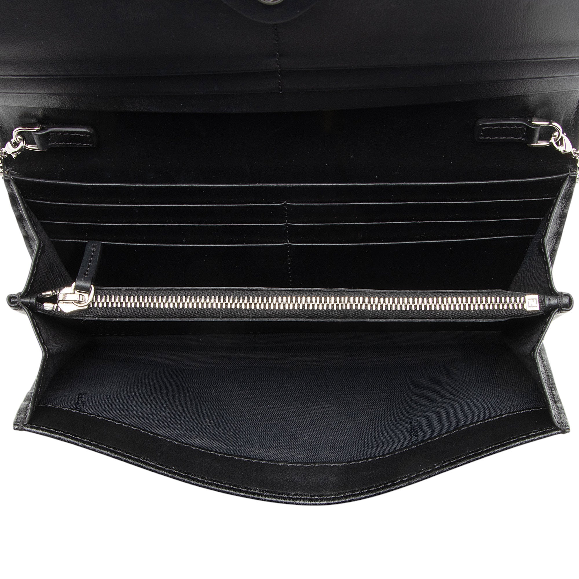 Fendi Leather Rainbow Studs Wallet on Chain