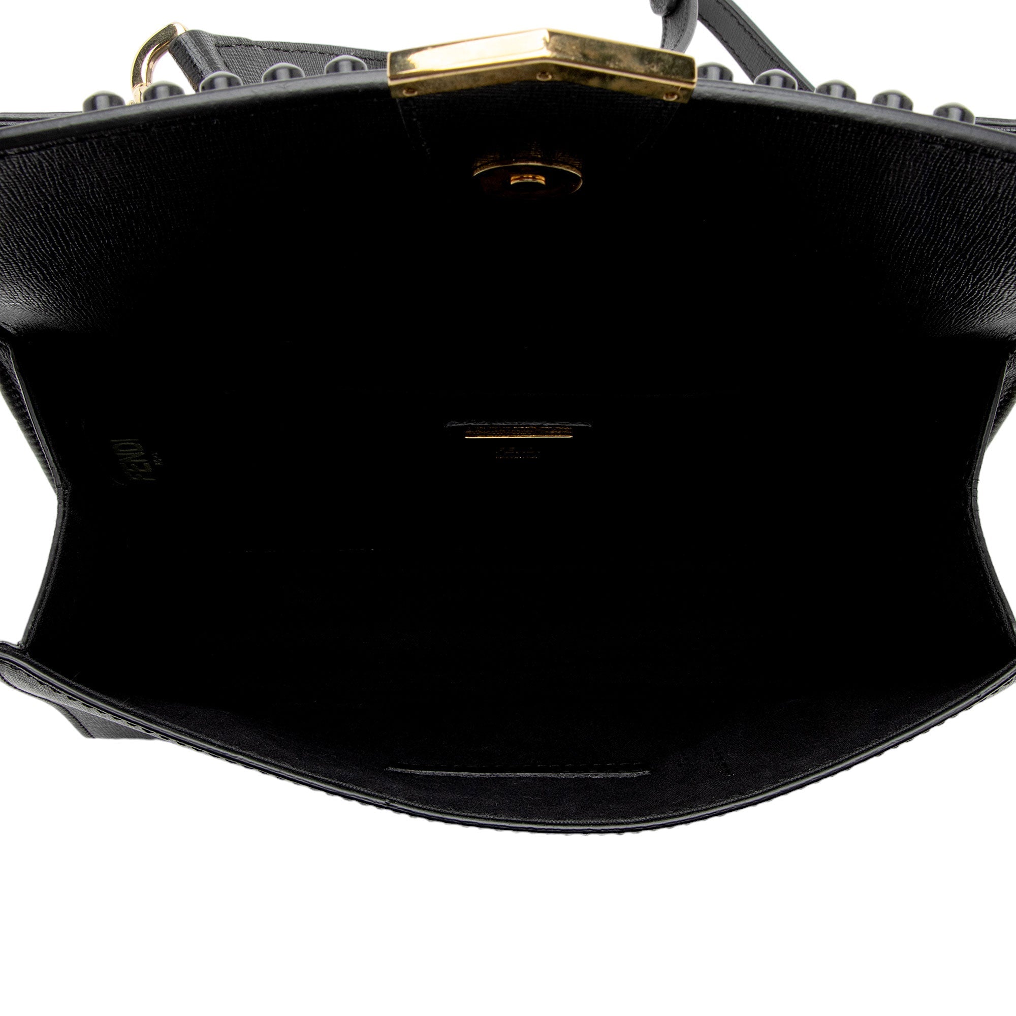 Fendi Studded Vitello Elite Demi Jour Monster Satchel (SHF-eH7Qgz)