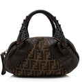 Fendi Tortuga Leather Zucca Spy Baby Satchel (SHF-FazHBh)
