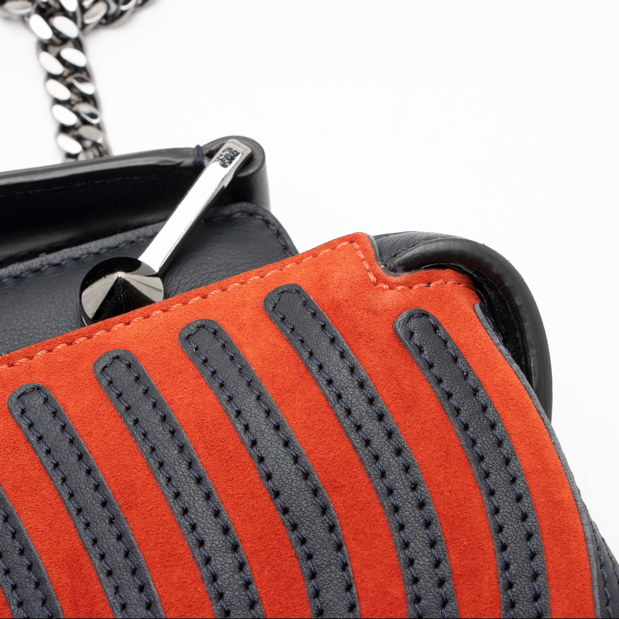 Fendi Quilted Leather Two Tone Dotcom Small Top Handle