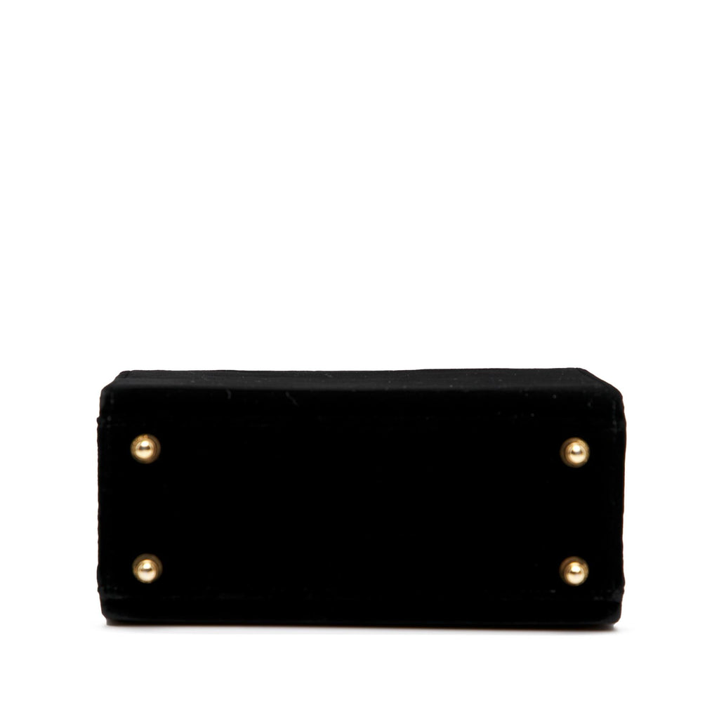 Fendi Velvet Push Lock Box Satchel