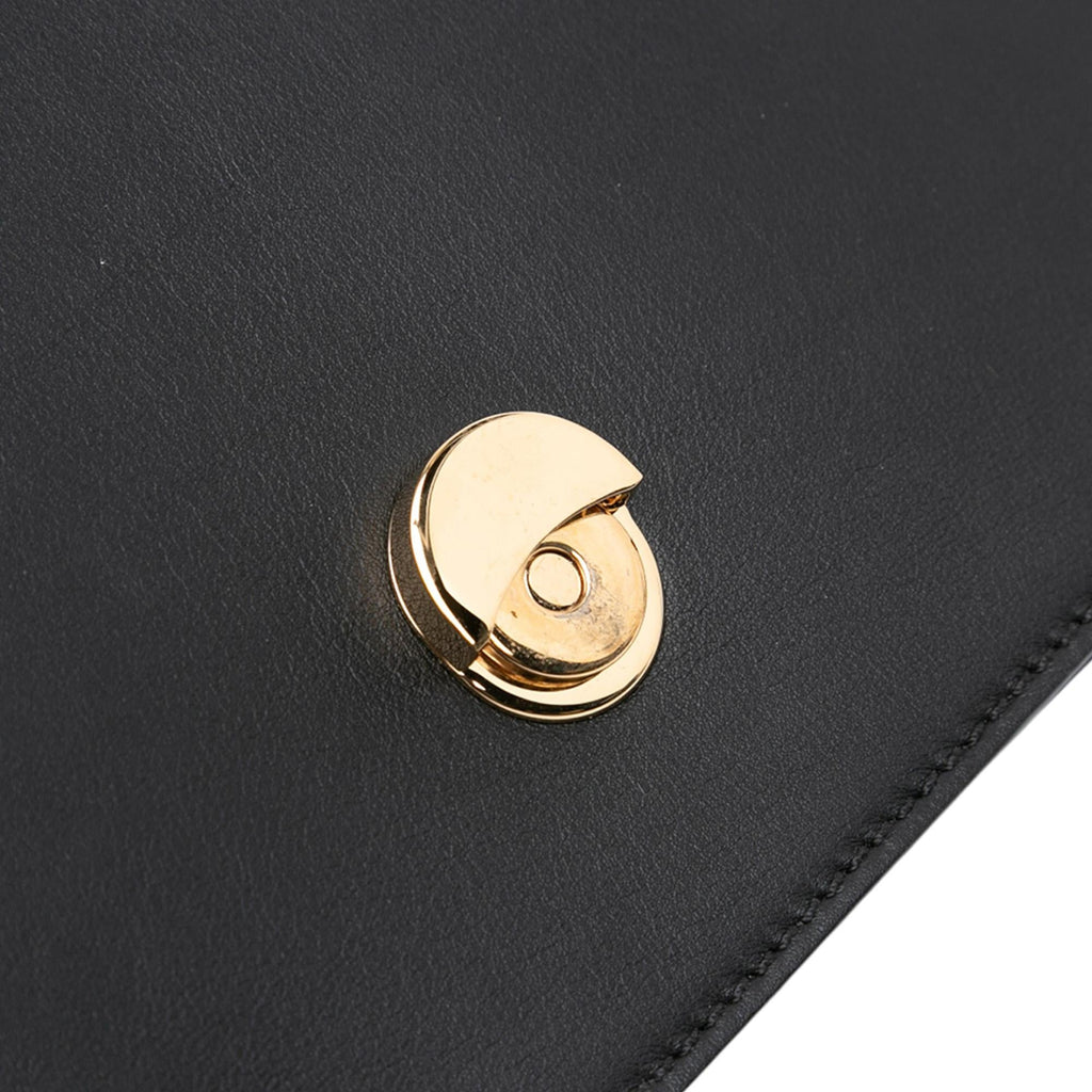 Fendi Versace Vitello Seta Fendace Brooch Baguette Satchel