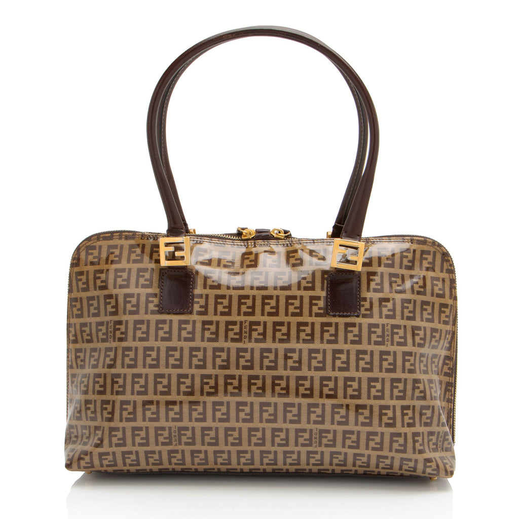 Fendi Vintage FF Zucchino Vinyl Satchel
