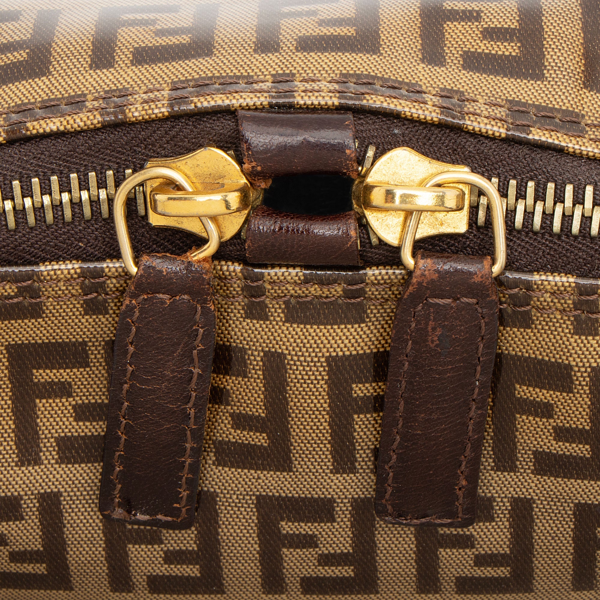 Fendi Vintage FF Zucchino Vinyl Satchel