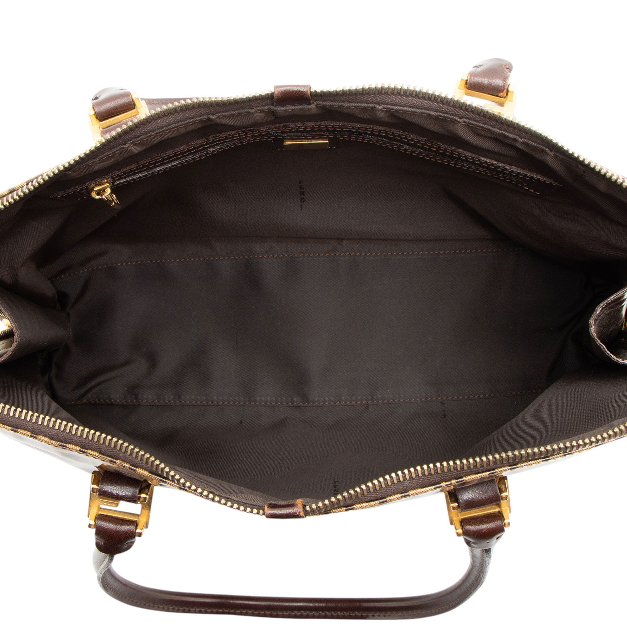 Fendi Vintage FF Zucchino Vinyl Satchel
