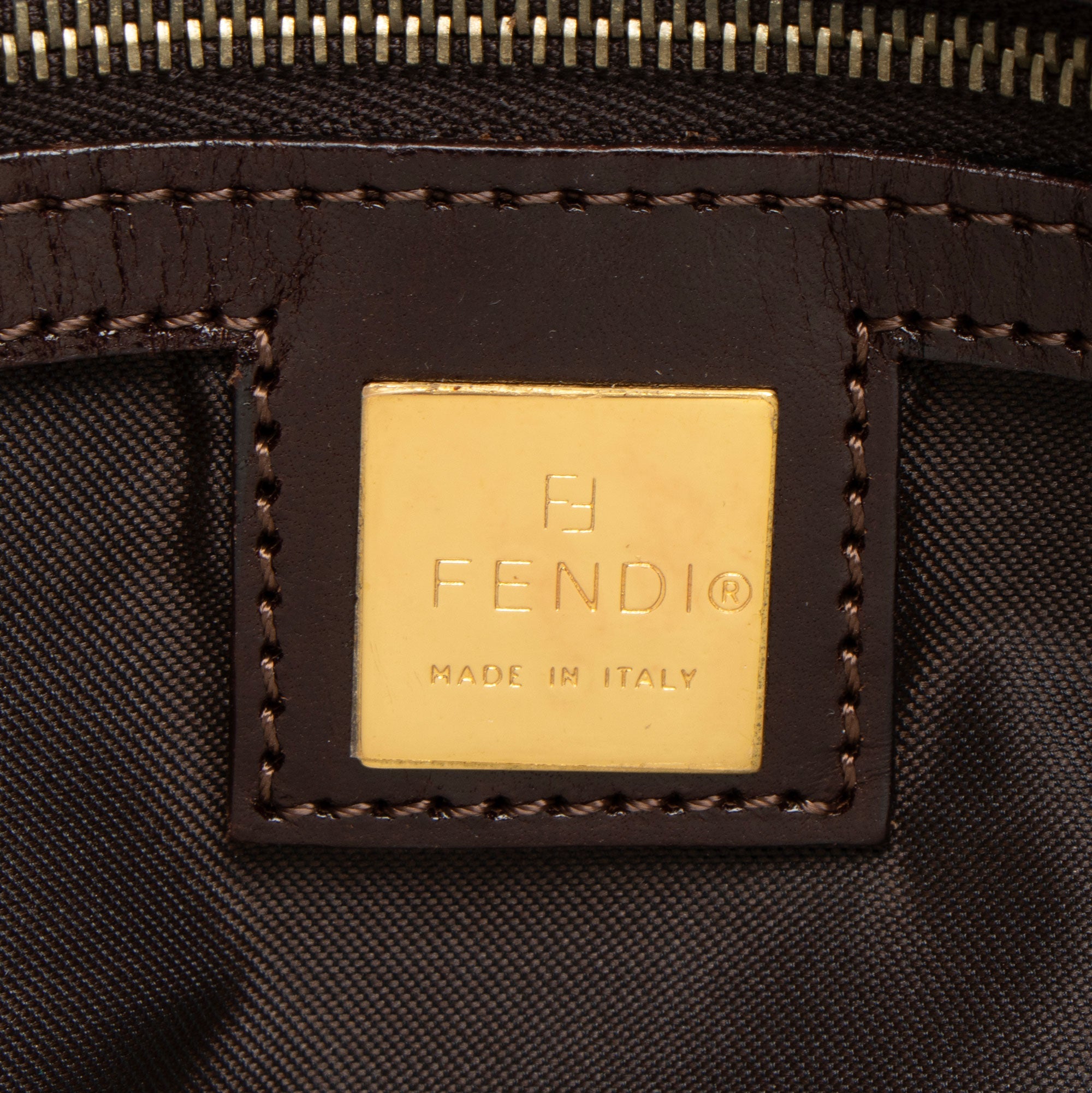 Fendi Vintage FF Zucchino Vinyl Satchel
