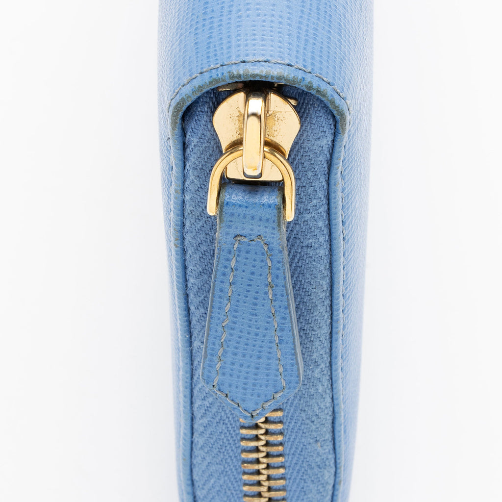Fendi Vitello Elite Zip Around Wallet
