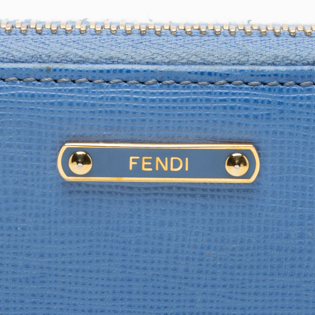 Fendi Vitello Elite Zip Around Wallet