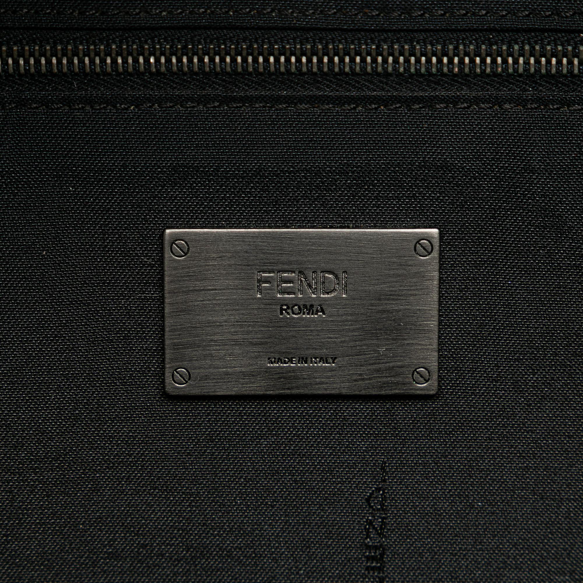 Fendi Vitello Grace Zucca Embossed Leather Backpack