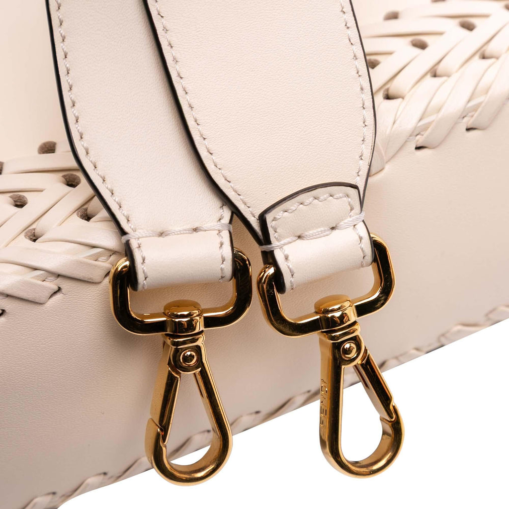 Fendi Woven Calfskin Vitello King Ceylon Baguette Satchel
