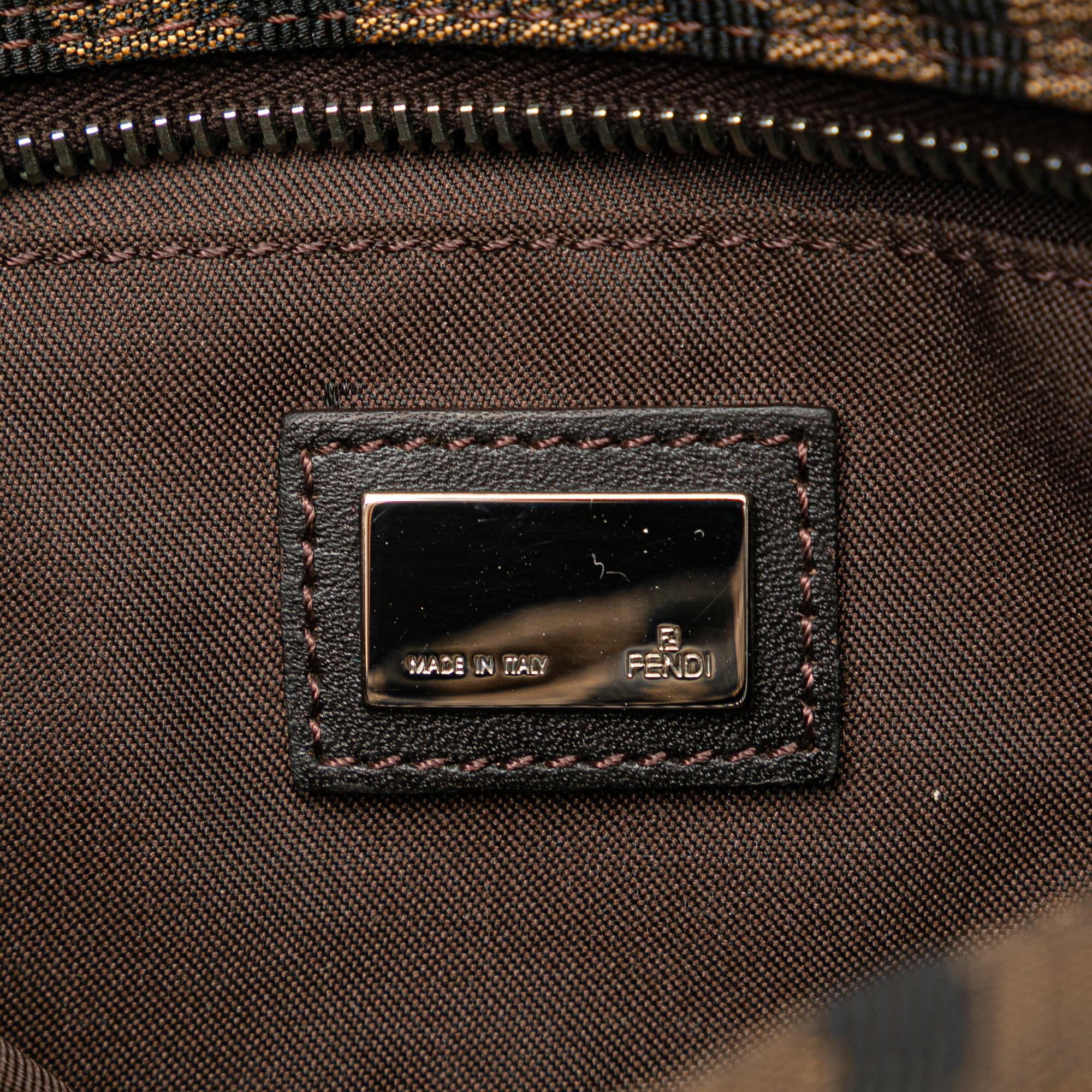 Fendi Zebra Print Canvas Handbag